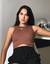 CROPPED CANELADO ONDULAR - MARROM - comprar online