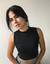 CROPPED CANELADO GOLINHA - PRETO - comprar online