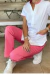 Pantalon Frida rosa de cotton saten