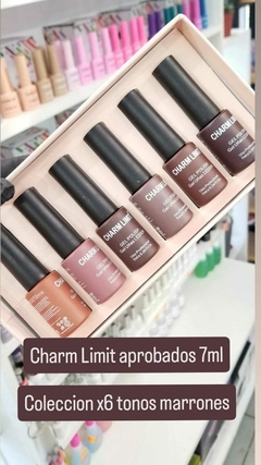 Esmaltes semipermanentes UVLED Charm limit coleccion x6 MARRONES CHOCOLATE - comprar online