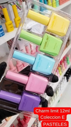Esmaltes semipermanentes UVLED Charm limit coleccion x6 CAJA E - comprar online