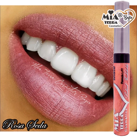 Labiales Indelebles Mate Color Rosa Seda Mia Terra Cosmetics