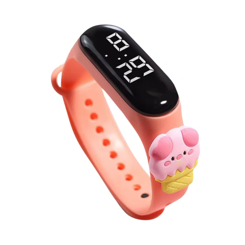 Imagem do Pulseira Infantil de LED Desenhos Animados Ajustável Resistente à Água
