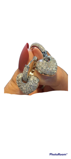 AROS ZIRCONIA CORAZON - comprar online