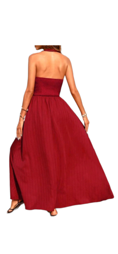 VESTIDO ROJO ENCAJE - comprar online