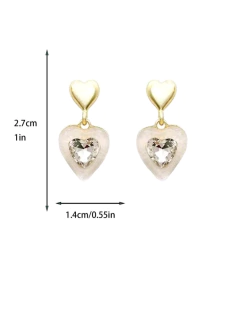 AROS CORAZON DIAMANTE IMITACIÓN - comprar online