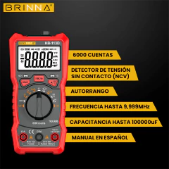 MULTIMETRO BRINNA HB-113D - Elecas Materiales Eléctricos
