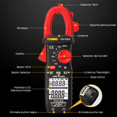 PINZA AMPEROMETRICA BRINNA AC/DC HB-209B en internet