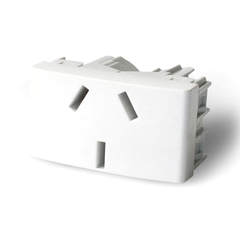 Modulo Toma 3 Pernos Chatos Blanco Kalop
