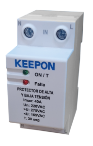 PROTECTOR DE TENSION ALTA Y BAJA MONOFÁSICO - KPVFM0 - KEEPON - comprar online
