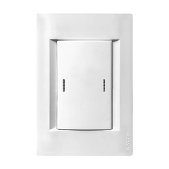 LLAVE TECLA ARMADA 1 PUNTO TECLON COMBINACION TAPA CIVIL BLANCO - KALOP