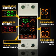PROTECTOR Y MEDIDOR MONOFASICO BRINNA SPF-63 - Elecas Materiales Eléctricos