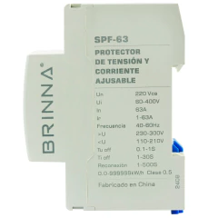 PROTECTOR Y MEDIDOR MONOFASICO BRINNA SPF-63 - Elecas Materiales Eléctricos