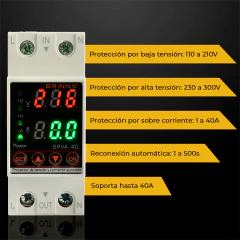 PROTECTOR MONOFASICO CONFIGURABLE BRINNA SPVA-40