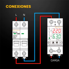 PROTECTOR MONOFASICO CONFIGURABLE BRINNA SPVA-40 en internet