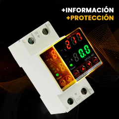 PROTECTOR MONOFASICO CONFIGURABLE BRINNA SPVA-40 - Elecas Materiales Eléctricos