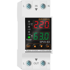 PROTECTOR MONOFASICO CONFIGURABLE BRINNA SPVA-63 - comprar online