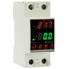 PROTECTOR MONOFASICO CONFIGURABLE BRINNA SPVA-63 - comprar online