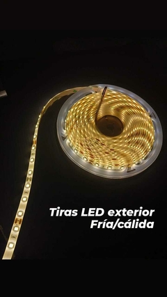 Tira led Exterior 5mts Frio o calido IP65