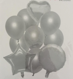 SET 10 GLOBOS con ESTRELLA, CORAZON Y BURBUJA en internet