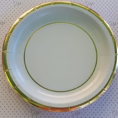 PLATO COLOR BORDE RECTO - Sisi Deco Fiestas