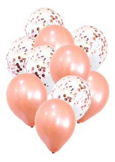SET 10 GLOBOS con CONFETTI