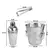 Imagem do Kit Conjunto Bar 3 Peças Coqueteleira Balde Pegador Inox