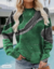 suéter de moletom feminino vintage branco gráfico geométrico abstrato gola redonda manga longa