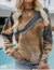 suéter de moletom feminino vintage branco gráfico geométrico abstrato gola redonda manga longa - comprar online