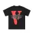 Blusa Clássica Vlone Gola Redonda Manga Curta Unissex Esportivo De Algodão