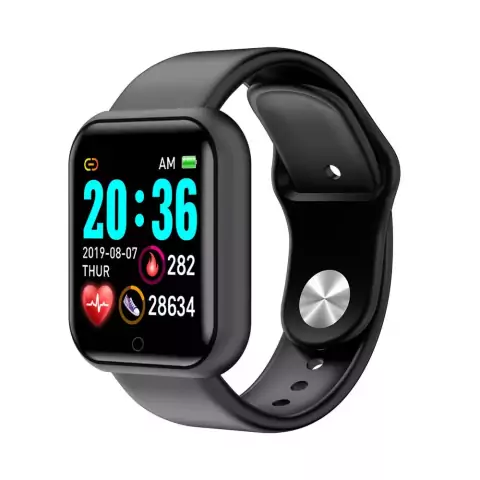 Smartwatch ASAZQ D20 Y68 Bluetooth À Prova D'água Com Relógio Smart Fitness Monitor