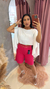 Blusa bata + top faixa na internet