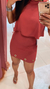 conjunto saia midi crepe