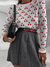 Blusa cereja tricô