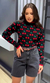 Blusa cereja tricô