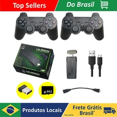 Videogame Stick 4K 64gb 2 Controles Sem Fio Console Jogos Retro Antigo - comprar online