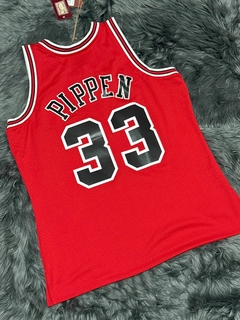 Jersey MITCHELL and ness pippen rojo