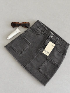 Pollera Jeans Bando - Cargo desflecada - cod. 4575