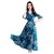Vestido maxi longo floral feminino, vestido boho de linha A feminina, elegante.