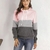 Camisola de manga comprida com capuz Slim de cor sólida feminina Polar com capu