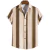 Imagem do Roupas Masculinas Listras Simples 3d Camisa Havaiana Homens Roupas Soltas