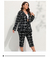 Finjani-Blazer frontal de botão xadrez e calças cortadas para mulheres, blazer - Estilo chic