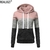 Camisola de manga comprida com capuz Slim de cor sólida feminina Polar com capu - loja online