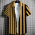 Imagem do Roupas Masculinas Listras Simples 3d Camisa Havaiana Homens Roupas Soltas
