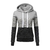 Camisola de manga comprida com capuz Slim de cor sólida feminina Polar com capu