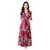Vestido maxi longo floral feminino, vestido boho de linha A feminina, elegante.