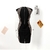 Mini vestido sexy com bainha feminina, sem mangas, pacote quadril. na internet