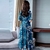 Vestido maxi longo floral feminino, vestido boho de linha A feminina, elegante. - comprar online