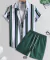 Roupas Masculinas Listras Simples 3d Camisa Havaiana Homens Roupas Soltas na internet