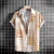 Imagem do Roupas Masculinas Listras Simples 3d Camisa Havaiana Homens Roupas Soltas